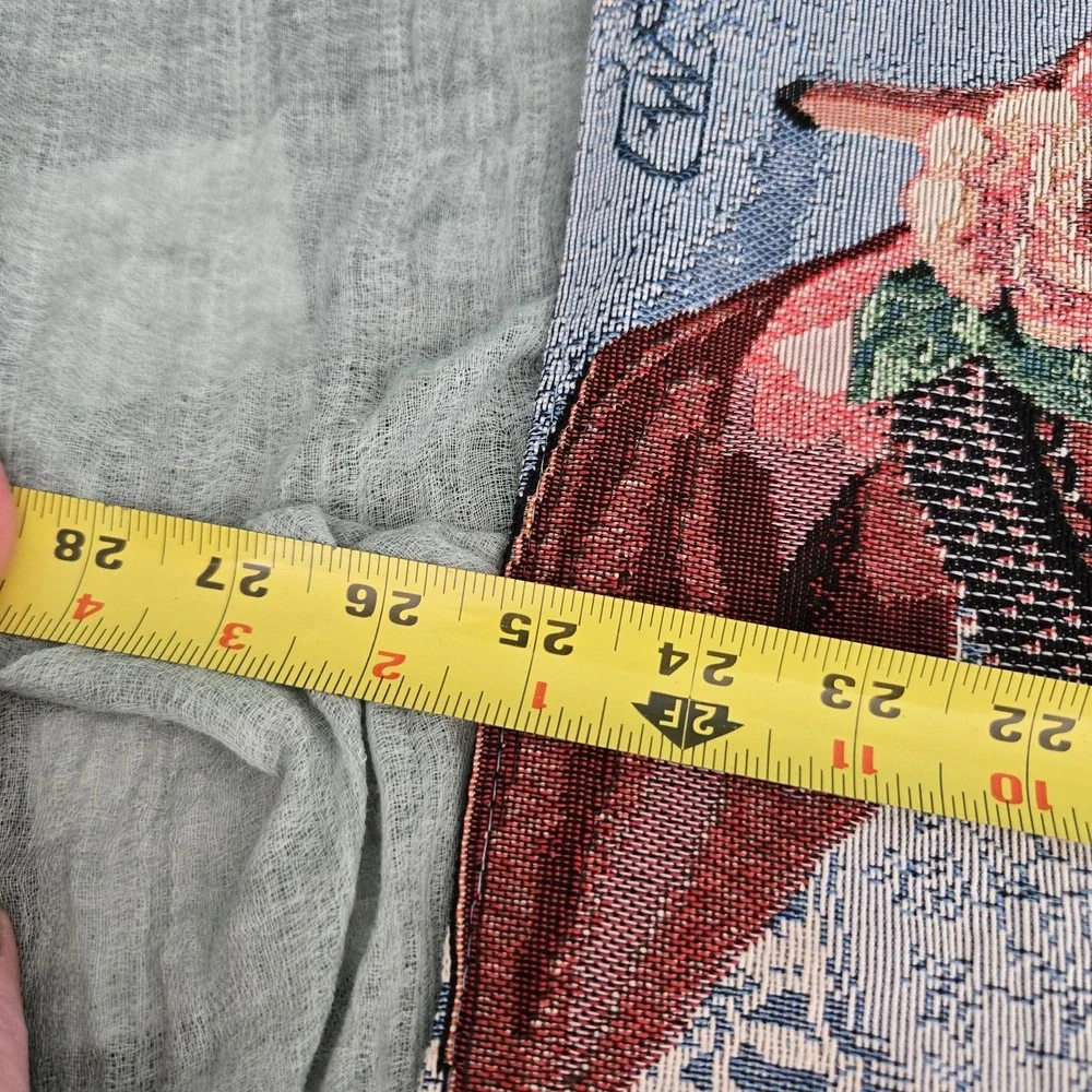 Victorian Themed Wall Hanging Tapestry Girlie Shoes Boots Rod & Ribbon 17